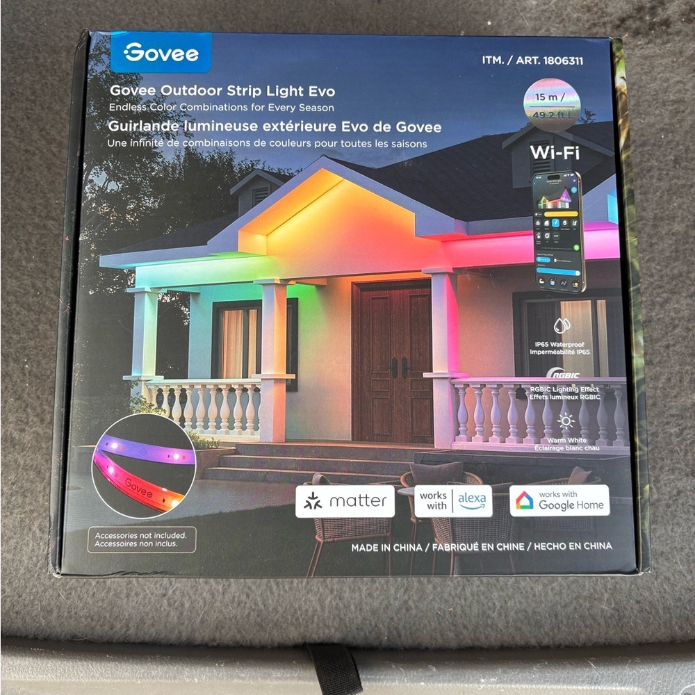 Govee Outdoor Strip Light Evo - Multicolor - Picture 1 of 5